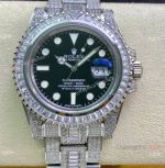 Swiss 2836 Rolex Submariner Iced Out Stainless Steel Watch Swiss Grade Rolex Watch